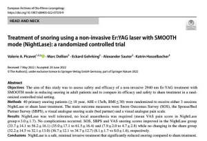 New Study Released on Fotona's NightLase® Anti-Snoring Laser Treatment 